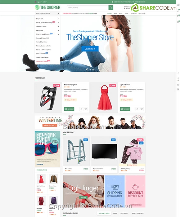 Web bán hàng,Shopier,Themeforest,Worpress theme,Full code,theme